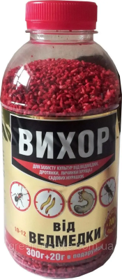 ВИХОР від медведки, для захисту культур від капустянки, дротяників, личинок хруща і садових мурашок, 320гр - фото