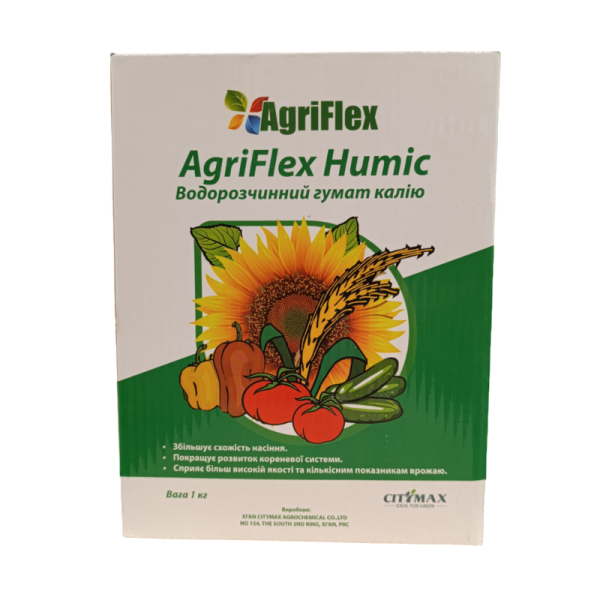 Водорозчинний гумат калію Агріфлекс Хюмік (Agriflex Humic) – 1 кг - фото